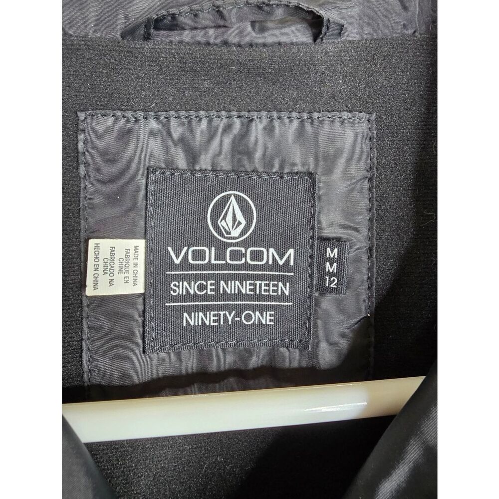 Volcom Stone Brewster Coach Jacket Black Snap Front Windbreaker Women’s M 12 - Picture 4 of 9